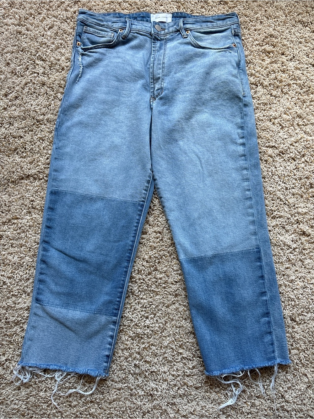 Dear John Jeans Frankie Super High Rise Straight Sz 27 Tide Pool
